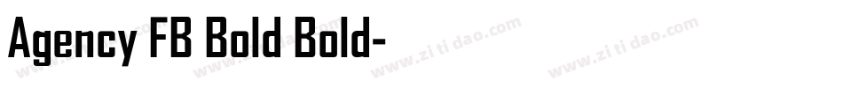 Agency FB Bold Bold字体转换